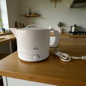 RIVAL Hot Pot Express 4071 Flip Top Adjustable Heat Setting White 32 Oz Tested